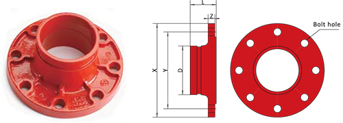 Lede Flange Adapter Class 125-150 - Application: Fire Fighting