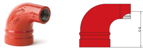 Xqgt014 90 Reducing Elbow - Color: Red