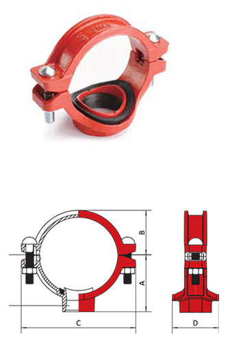 Xgqt04 Mechanical Tee Threaded Outlet - Color: Red