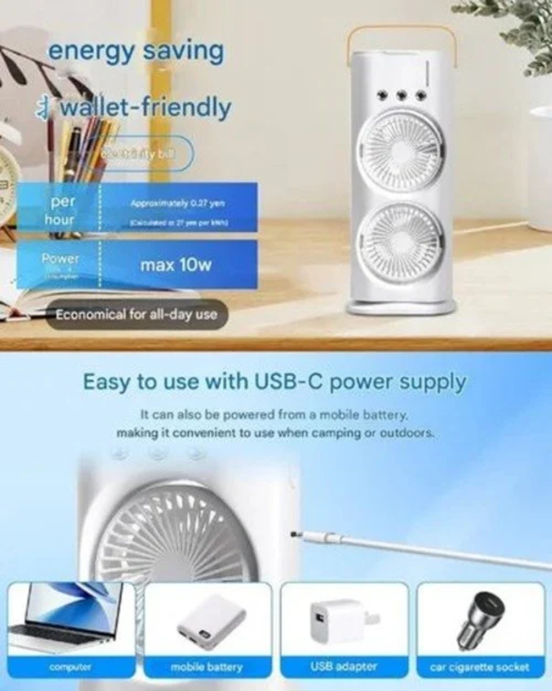 Double End Air Cooler - Blade Material: Plastic