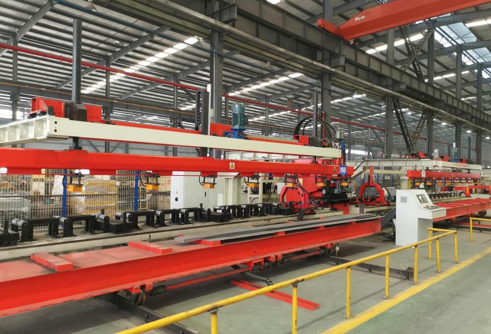 Dual-Purpose Cnc Auto Longitudinal Beams Flat Panels And Web Punching Line - Feature: High Speed