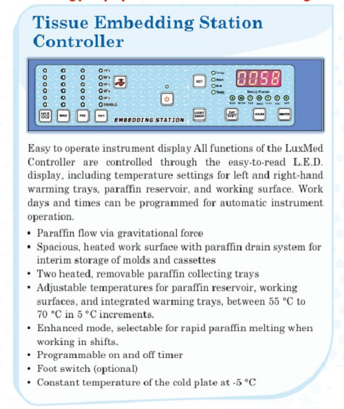 Tissue Embedding Station Controller - Color: White