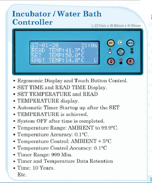 Incubator Or Water Bath Controller - Color: White