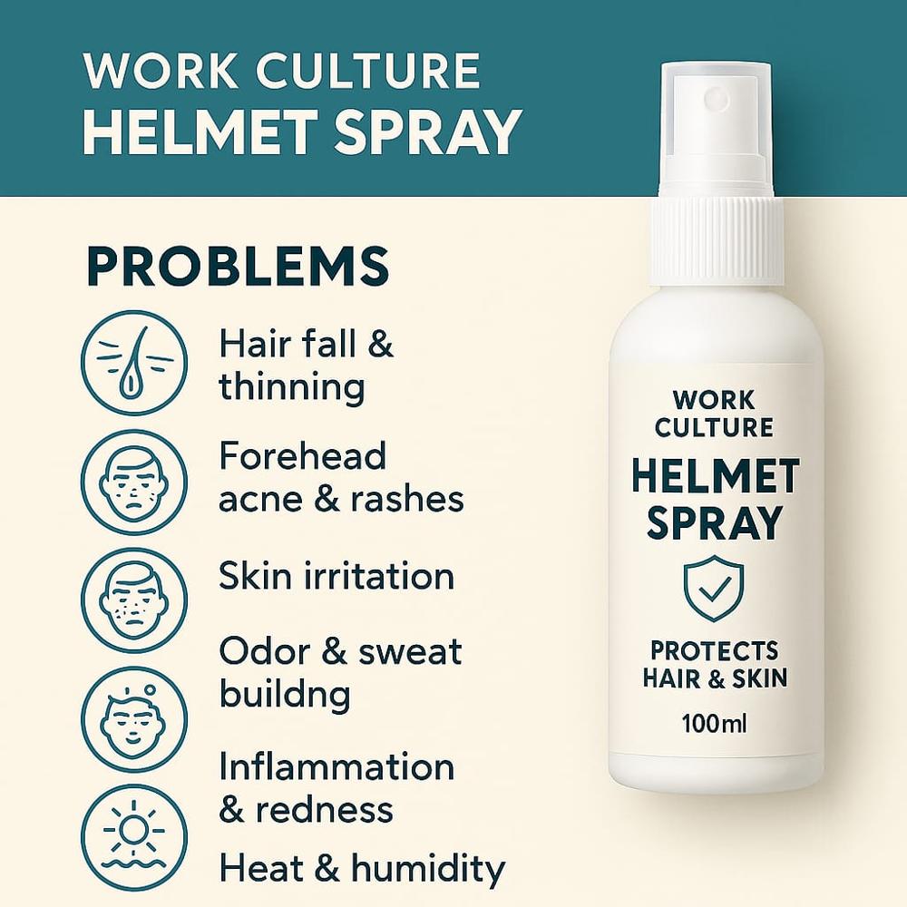 वर्क कल्चर हेलमेट स्प्रे