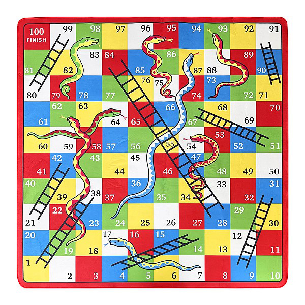 Snake & Ladder Carpet - Color: Multicolour
