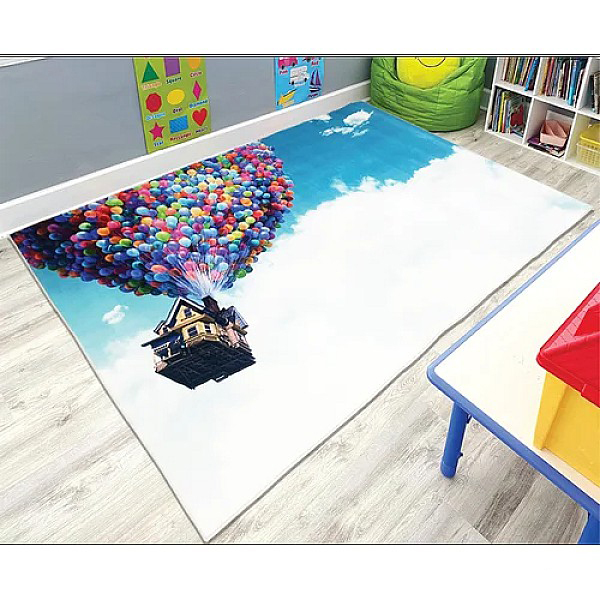 Hot Air Balloon Carpet - Color: Multicolour