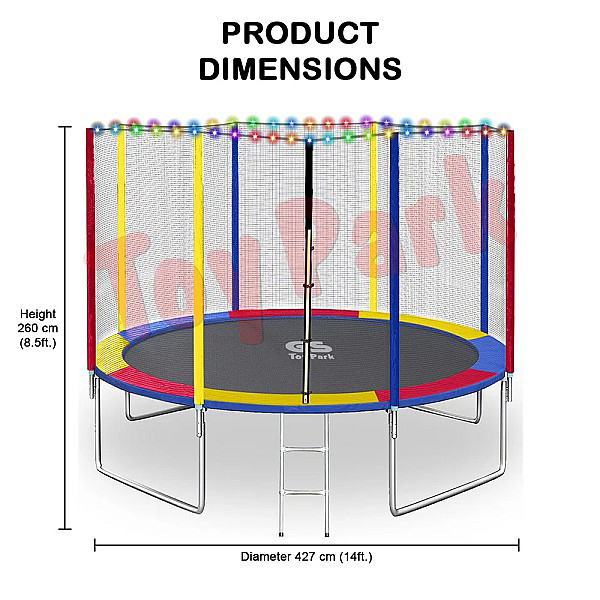Lightning Rainbow Trampoline 14ft.