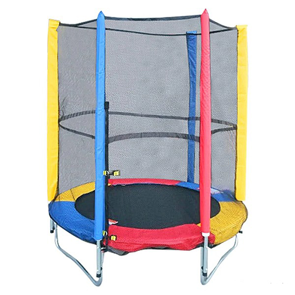 55 Inch Deluxe Rainbow Trampoline - Color: Multi Colour