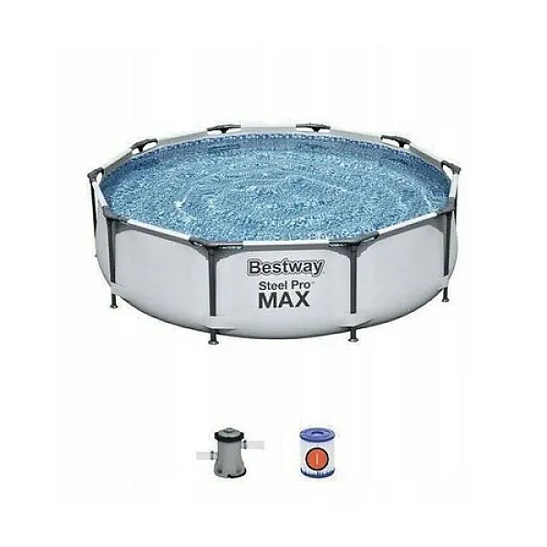 Bestway 10Ft. Round Max Frame Pool with Filter