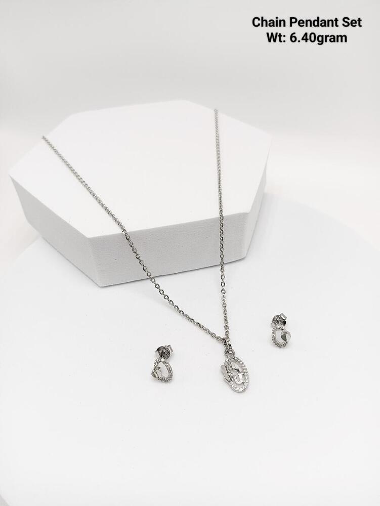 92.5 Silver Chain Pendant Set