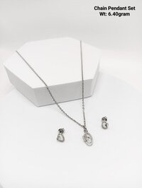 92.5 Silver Chain Pendant Set