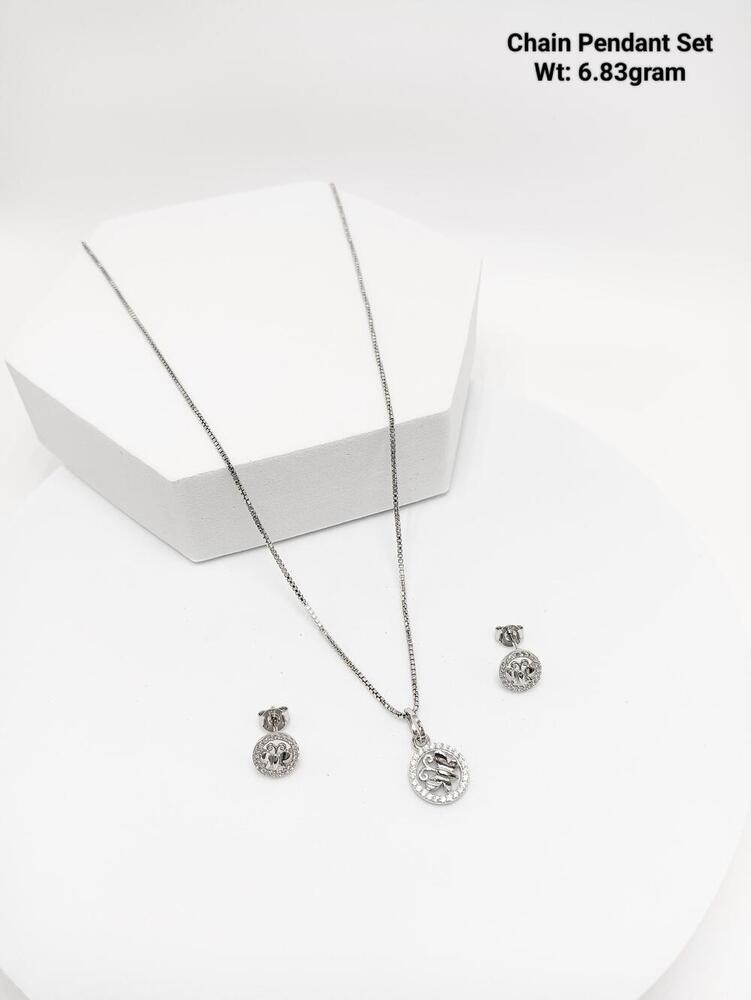 92.5 Silver Chain Pendant Set