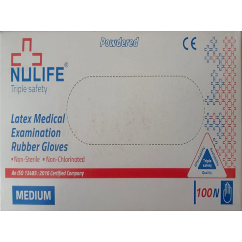 Nulife Triple Safety Latex Medical Examination Rubber Gloves - Color: Different Availabe