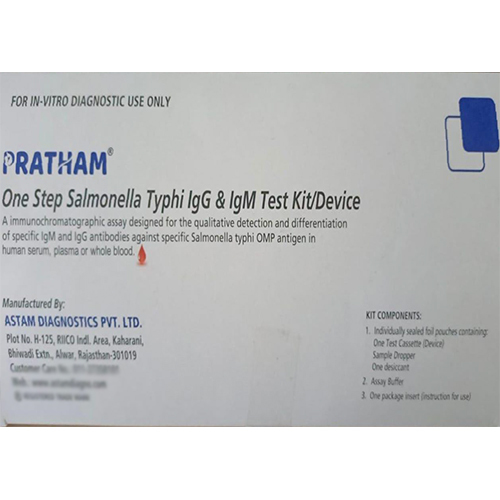 One Step Salmonella Typhi Igg And Igm Test Device - Color: Various Available