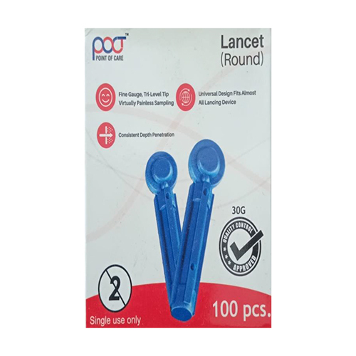 30G Round Lancet - Color: Various Available