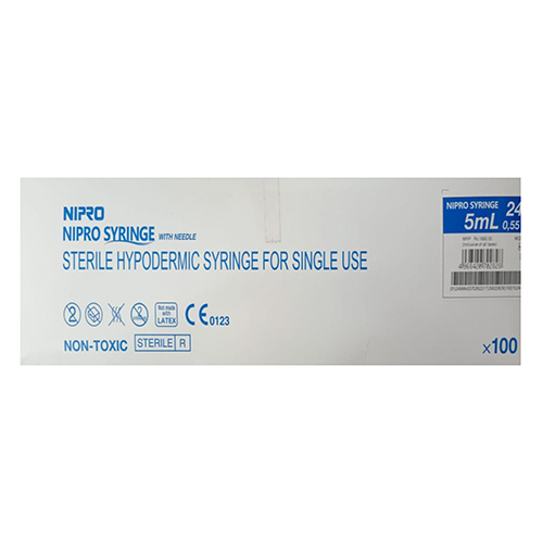 5Ml Sterile Hypodermic Syringe For Single Use - Color: Various Available