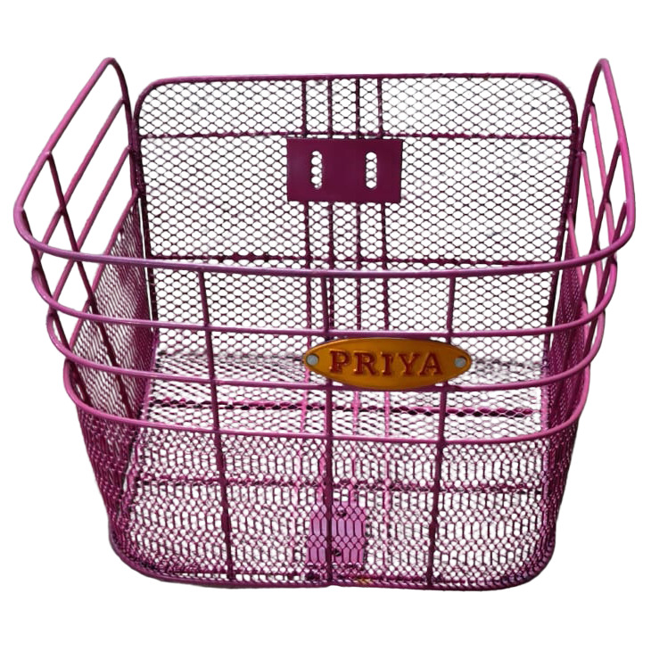 Pink Ladybird Cycle Basket - Features: Rust Proof