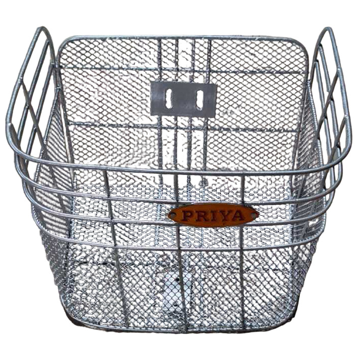 Silver Ladybird Cycle Basket - Features: Rust Proof