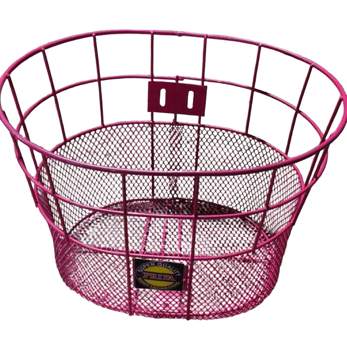 Pink Round Cycle Basket - Features: Rust Proof