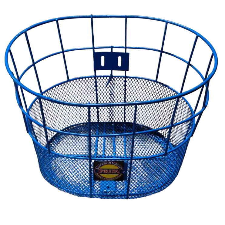 Blue Round Cycle Basket - Features: Rust Proof