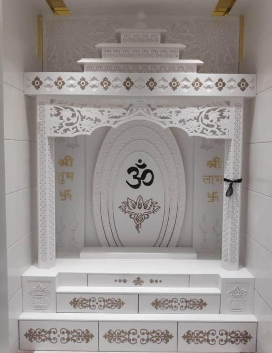 Home White Makrana Marble Temple