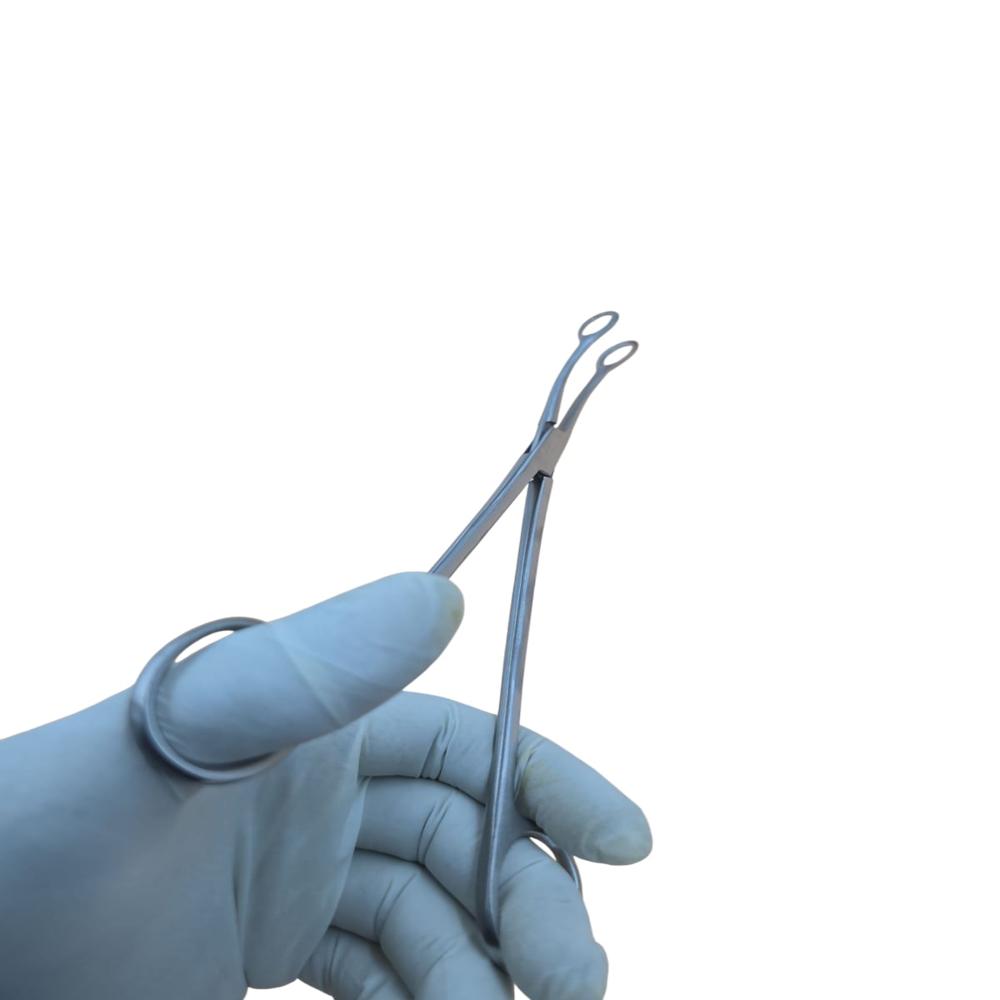 Special Ovum Forceps Large - Stainless Steel, Standard Size, Silver | Manual Operation, Portable Design, Polished Surface Finish, Fenestrated Tips