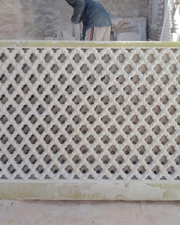 Marble Carving Jali - Color: White