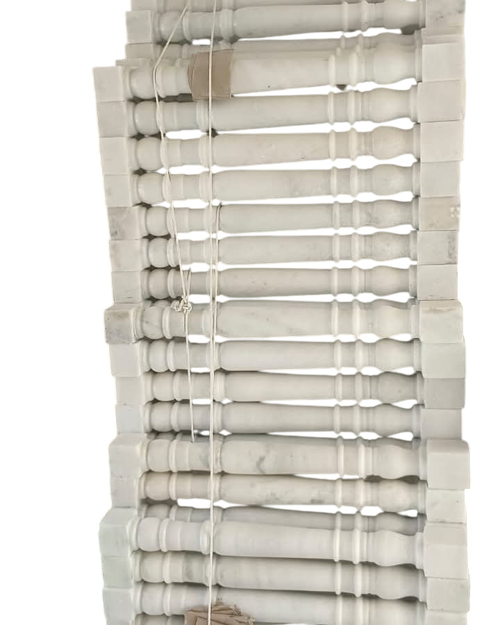 Makrana Marble Railling Pillar - Color: White