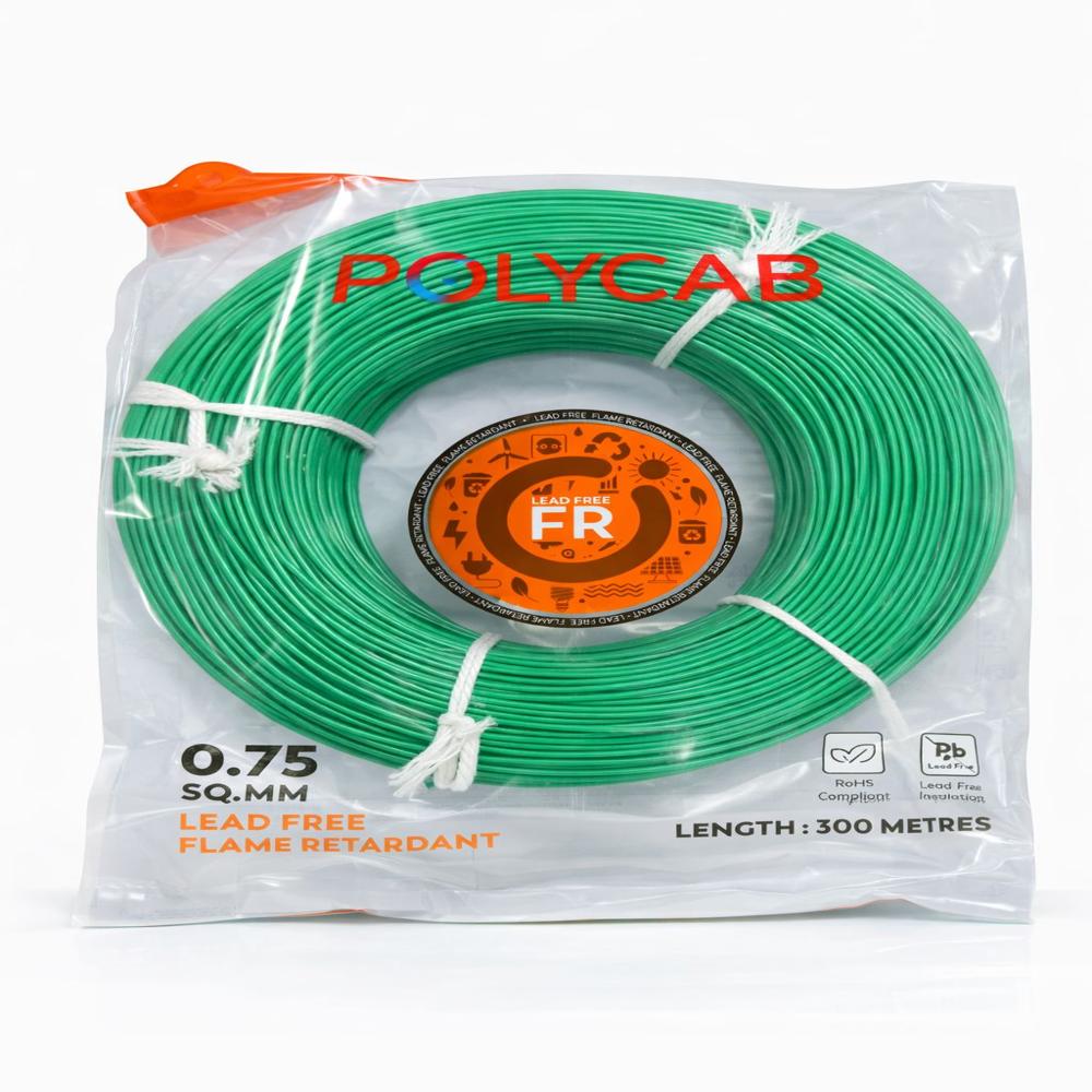 Polycab 0.75 Sqmm Fr 300 M - Conductor Material: Copper