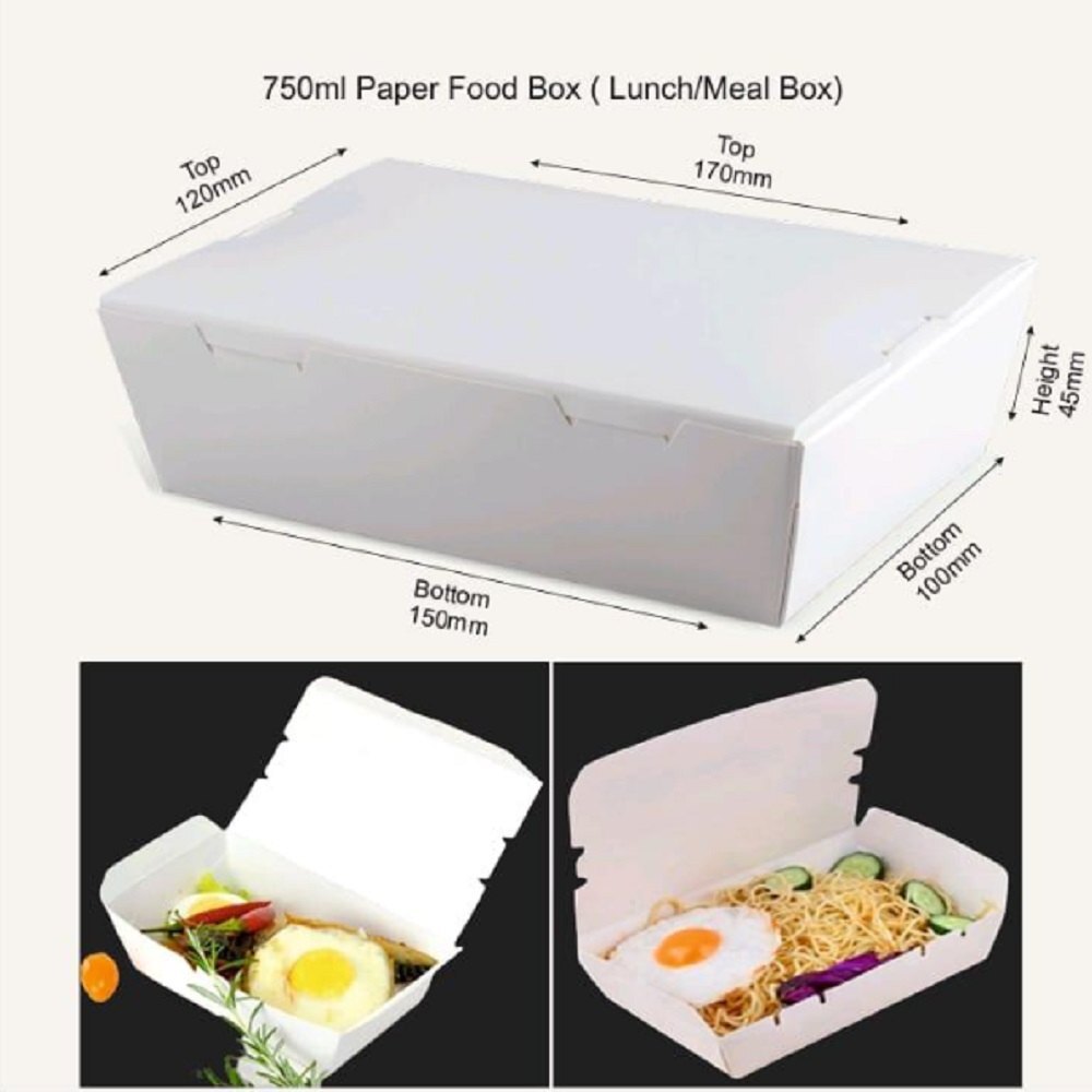 Disposable Paper Lunch Box - Coating Type: Glossy