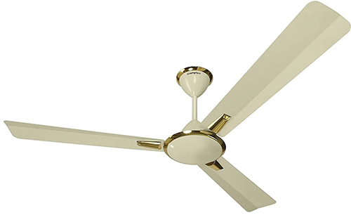 Crompton Aura 1200 Mm Ceiling Fan (Ivory) - Blade Material: Aluminium