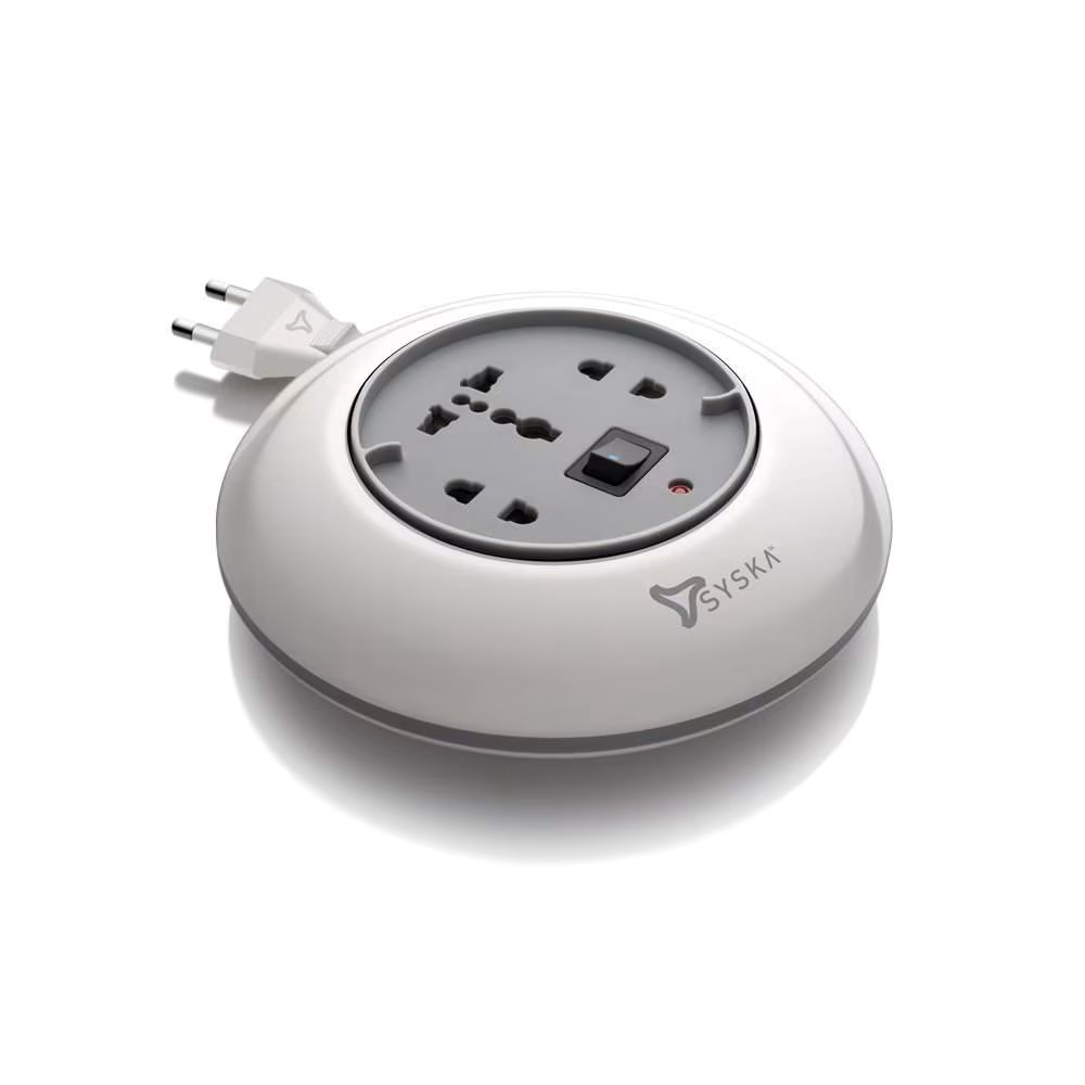 Syska Ssk-Pw-0301 Abs Power Wheel (White, Grey) - Application: Industrial