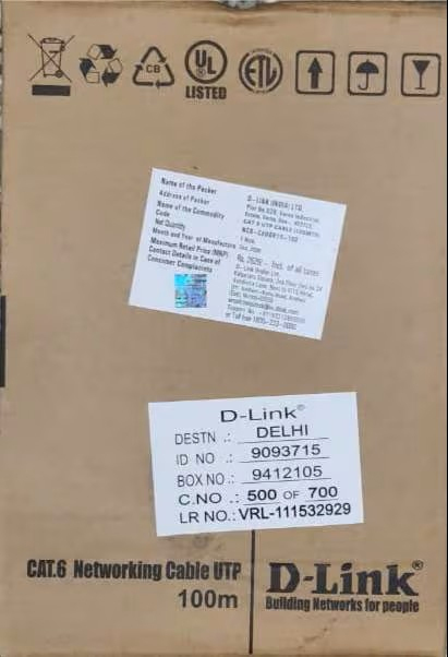 Technotech D-Link Cat 6 Lan Cable 100 Meter - Features: Durable