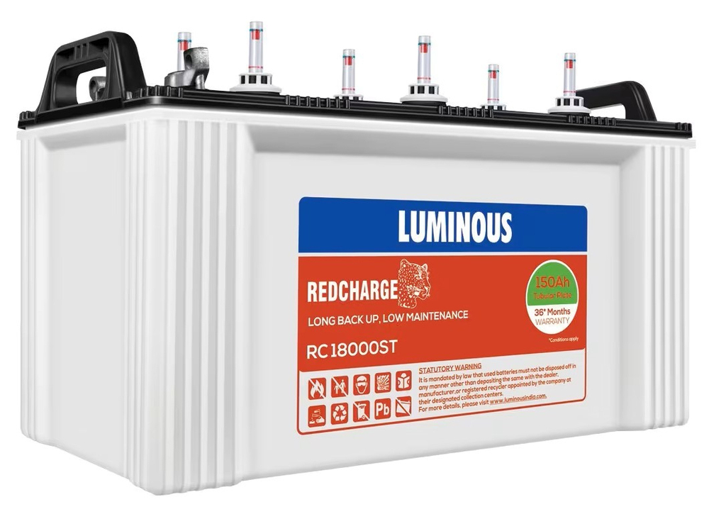 Luminous Rc18000st Lead Acid Storage Battery (150 Mah) - Color: White