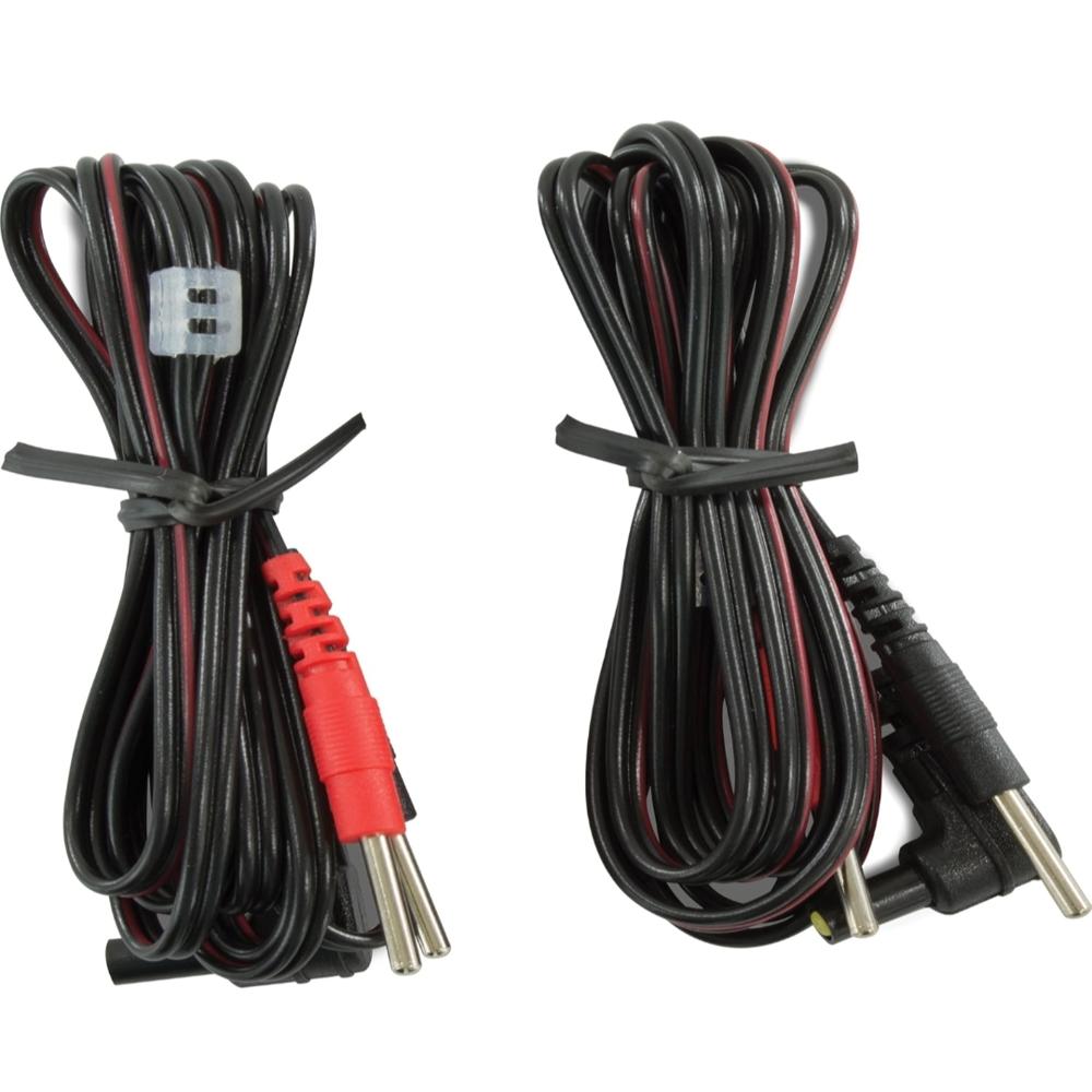 Ift Tens Ems Russian 4 In 1 Machine Lead Wires For Electrodes - 1 Pair Total 2 Pcs Lead Wires 2 Channel, Other International Brands Tens, Ems Machines - Color: Black