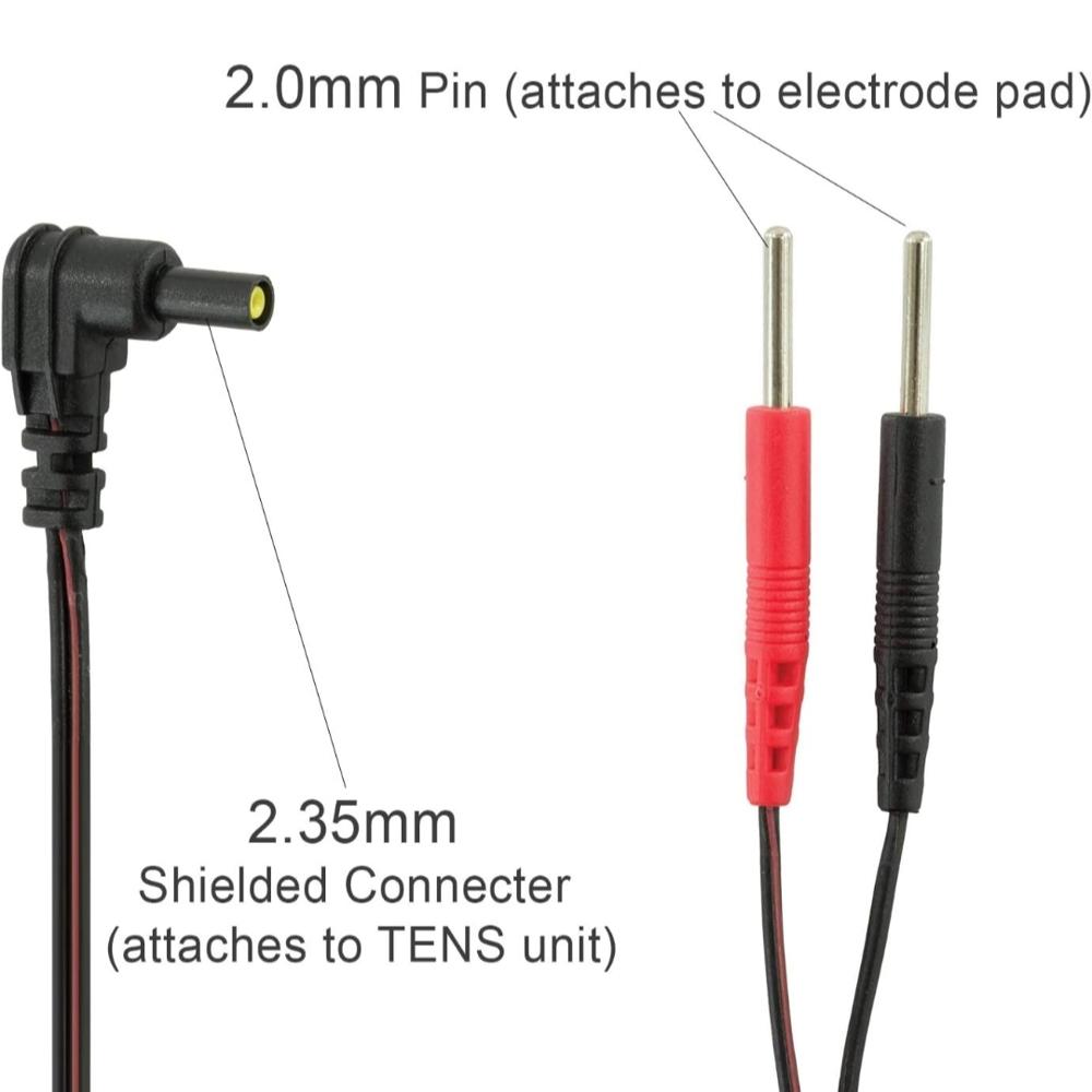 IFT TENS EMS RUSSIAN 4 in 1 Machine Lead Wires For Electrodes - 1 Pair Total 2 Pcs Lead Wires 2 Channel, Other International Brands Tens, Ems Machines