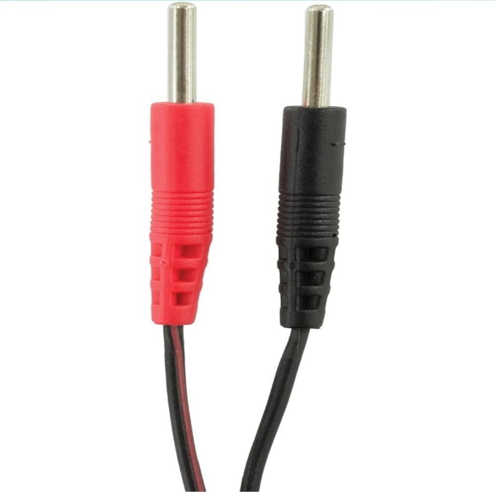 Ift Tens Ems Russian 4 In 1 Machine Lead Wires For Electrodes - 1 Pair Total 2 Pcs Lead Wires 2 Channel, Other International Brands Tens, Ems Machines - Color: Black
