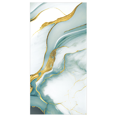 600x1200 MM Metallic Aqua GVT-PGVT Golden Glossy Tile