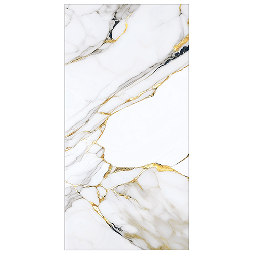 600x1200 MM Royal Statuario Gold GVT-PGVT Golden Glossy Tile