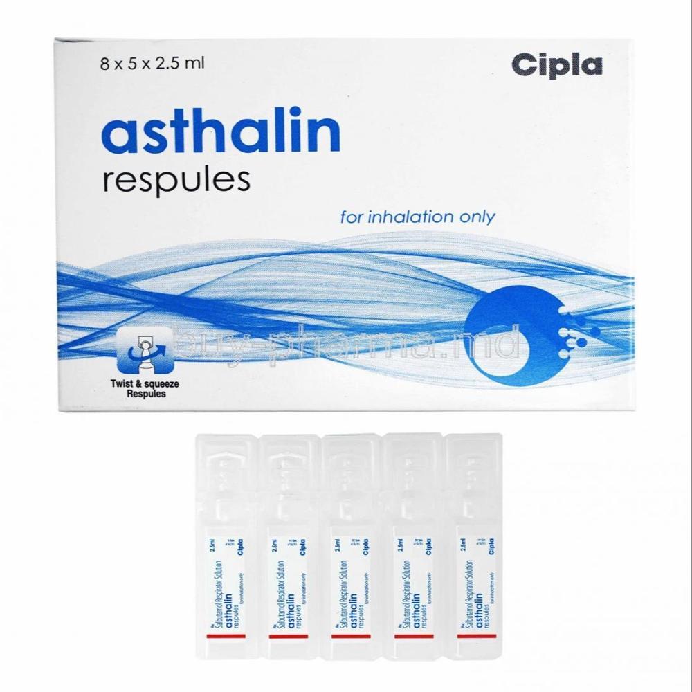 Asthalin Salbutamol (2.5mg) Respules (2.5ml Each) - Drug Type: General Medicines