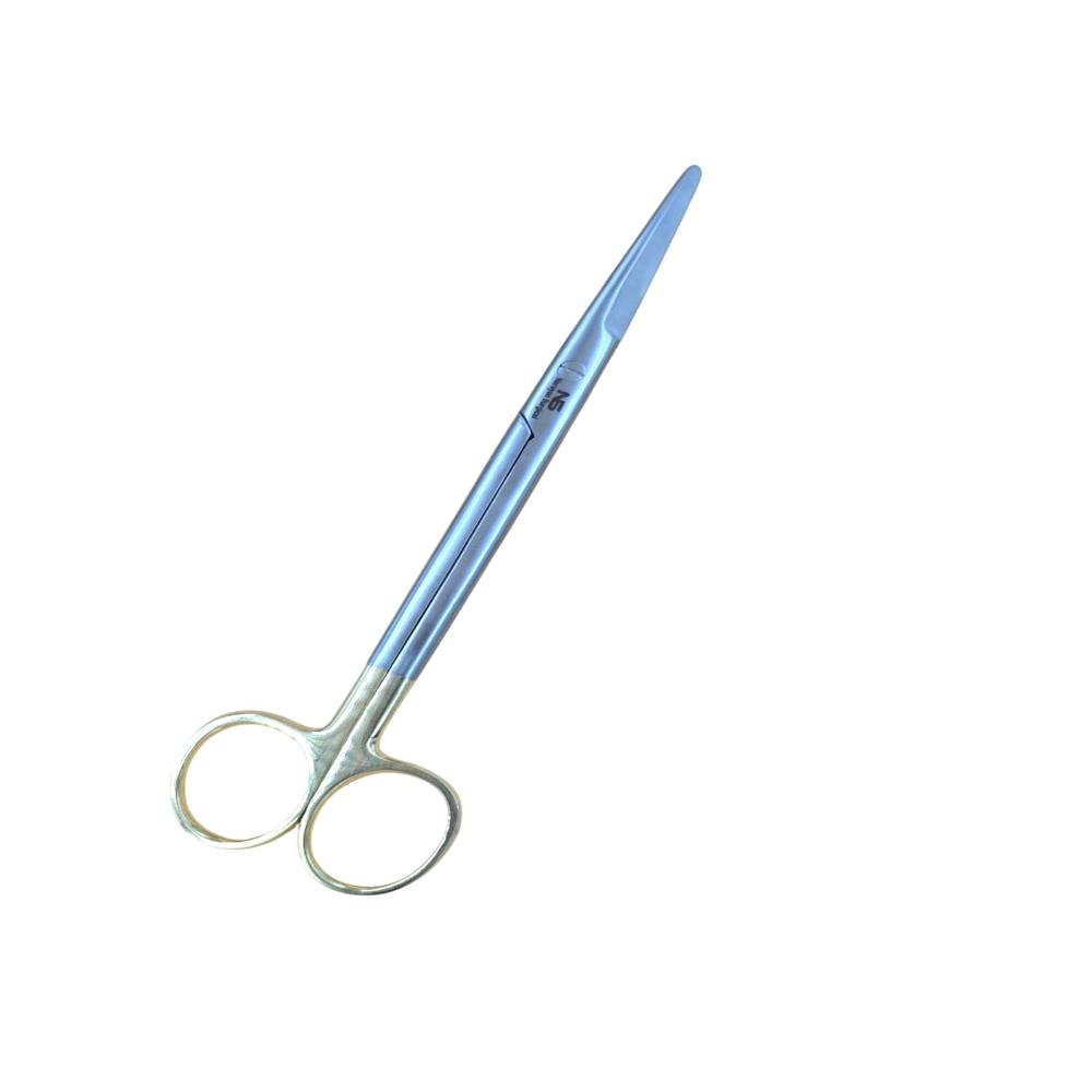 Tc Mayo Scissor 8 Inch - Stainless Steel, Silver | Blunt Tips, Tungsten Carbide Inserts, Curved Or Straight Blade Configurations, Polished Finish