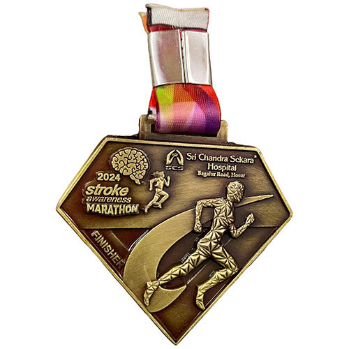 Marathon Medal - Metal, Standard Size | Smooth Finish, Vibrant Colors, Splendiferous Logo, Sports-Themed Award for Achievements