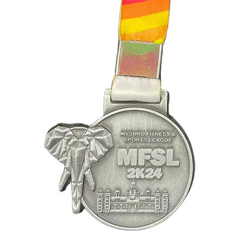 Elephant Medals - Zinc Alloy 3-inch, Gold/silver/bronze Finish | 25mm Wide Lanyard, 80g Solid Weight, Logo Customization
