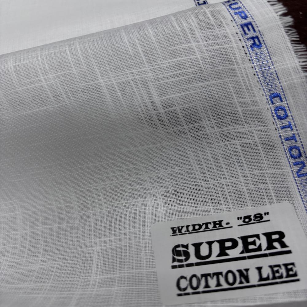 Super Cotton Lee Fabric - Color: White