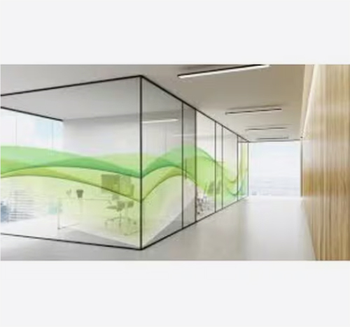 Frameless Printed Glass Partition