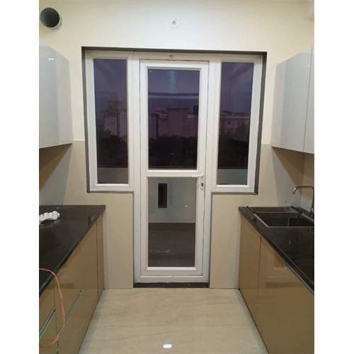Upvc Side Fixed With Openable Door - Color: White