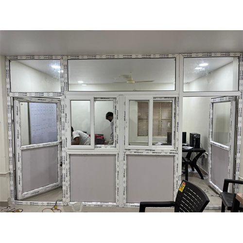Upvc Door With Partition - Color: White