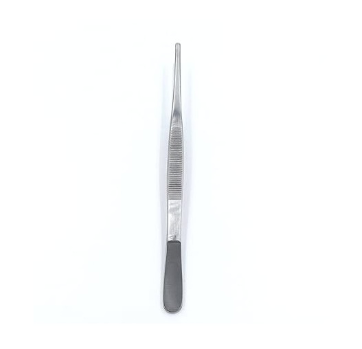 DISSECTING FORCEP TOOTH 8 INCH - Stainless Steel, 8 Inches Long, Silver Color | Toothed Design, Autoclavable, Textured Grip for Control