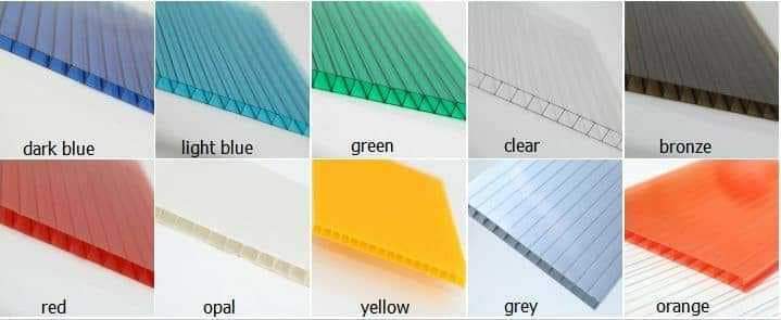Multiwall Polycarbonate Sheet - Polycarbonate Material, Rectangle Shape, Color-Coated Surface | Waterproof, Lightweight, Impact-Resistant, Energy-Efficient