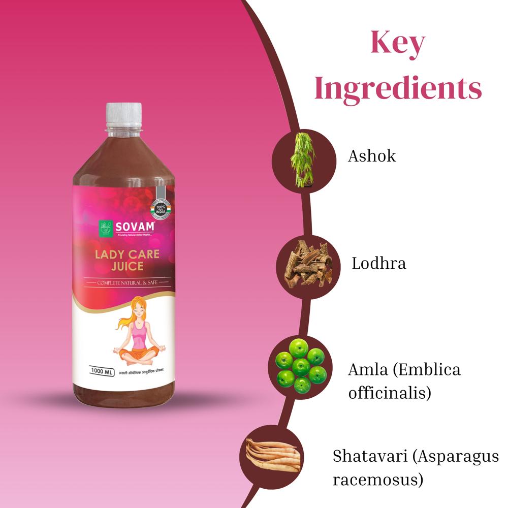 Sovam Lady Care Juice 1000ml - Age Group: For Adults